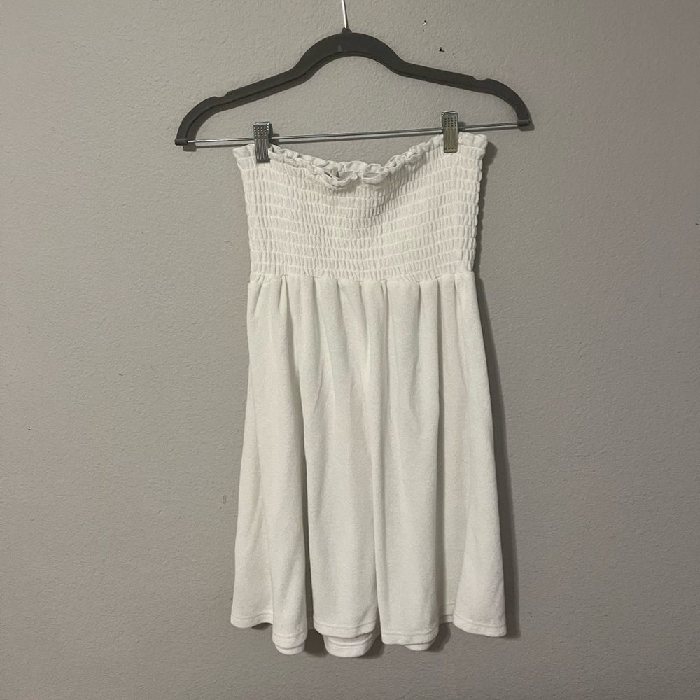 ROXY - terry cloth smocked cover up - Picture 1 of 3